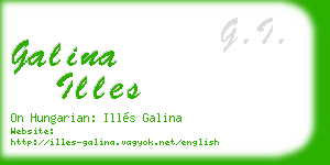 galina illes business card