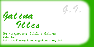 galina illes business card